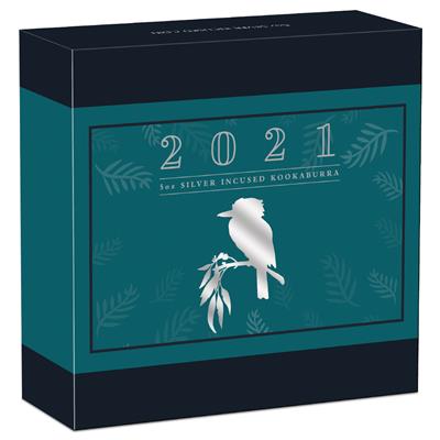 Kookaburra 5 oz 2021 Incused doos voorkant 101munten