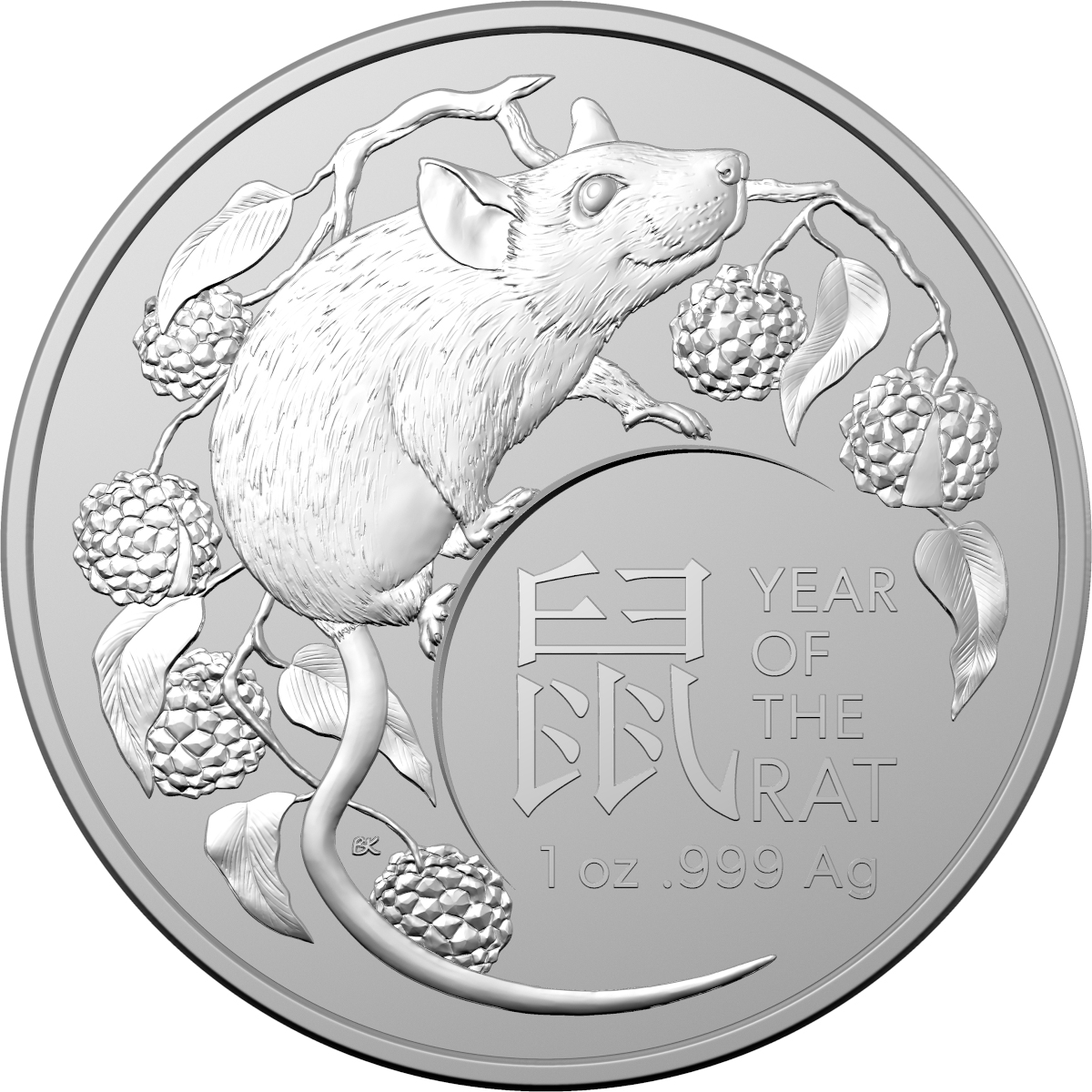 RAM Lunar II Year of the Mouse 1 oz 2020 voorkant 101munten