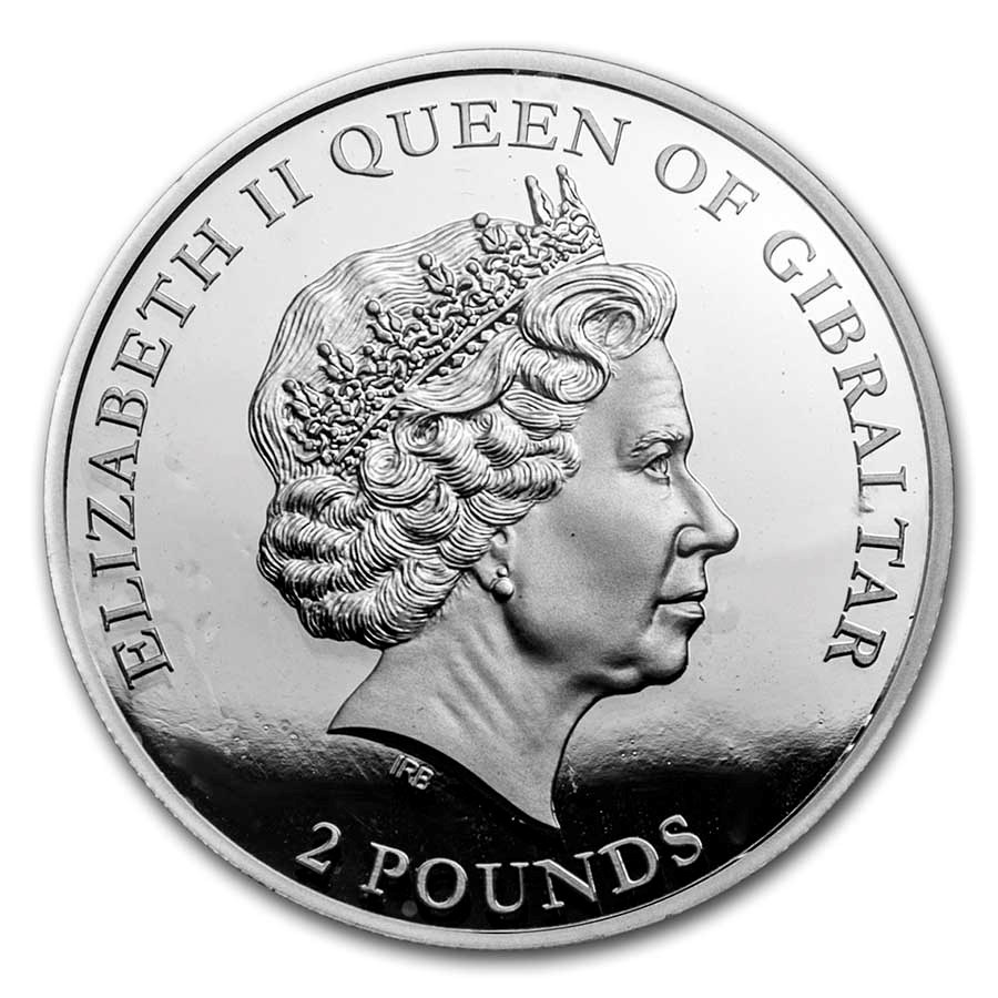 Gibraltar the Barbary Macaque 1 oz 2021 achterkant 101munten