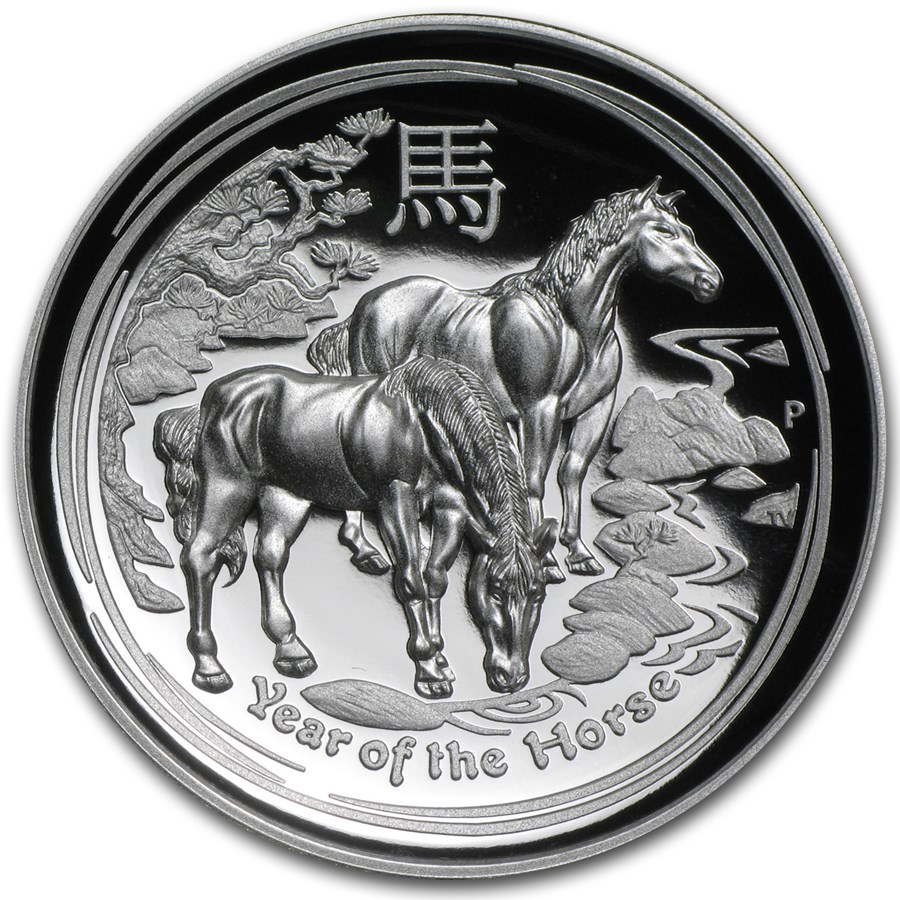 Lunar II 1 oz 2014 PROOF High Relief voorkant 101munten