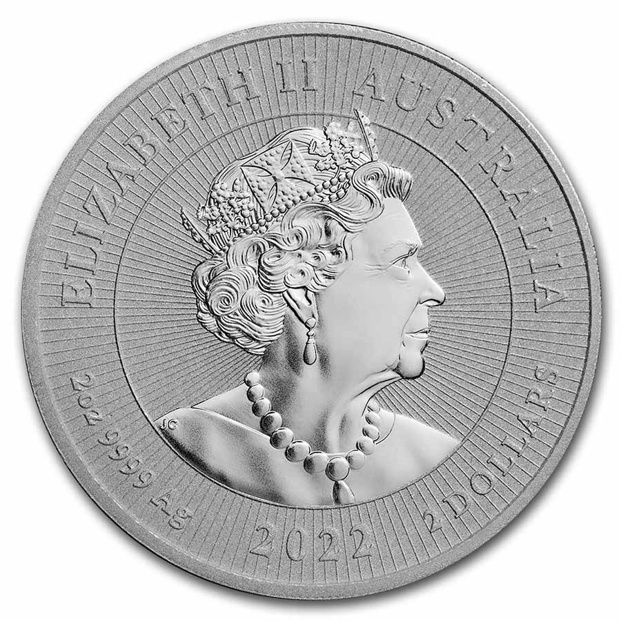 Next Generation 2 oz 2022 Piedfort Dingo achterkant 101munten piedfort dingo