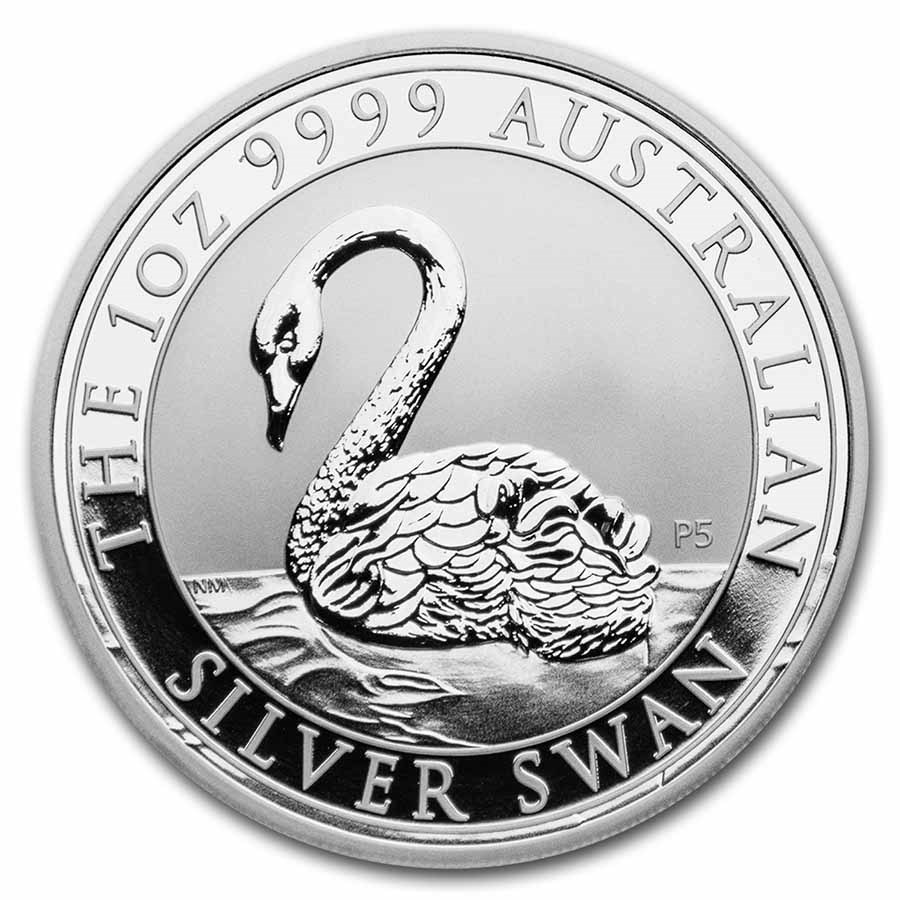 Swan 1 oz 2021 voorkant 101munten swan 1 oz 2021