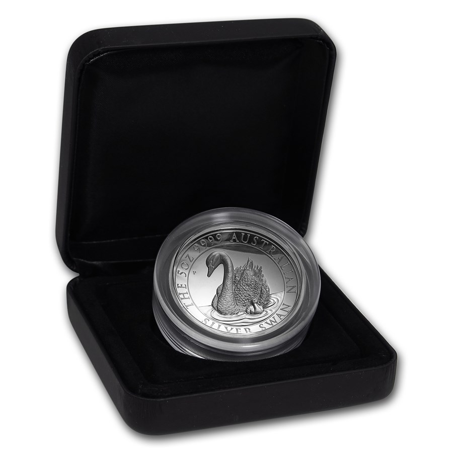 Zwaan 5 oz 2018 High Relief in doos open 101munten