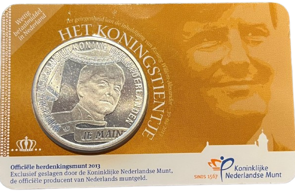 Coincard 10 euro munt 2013 verzilverd