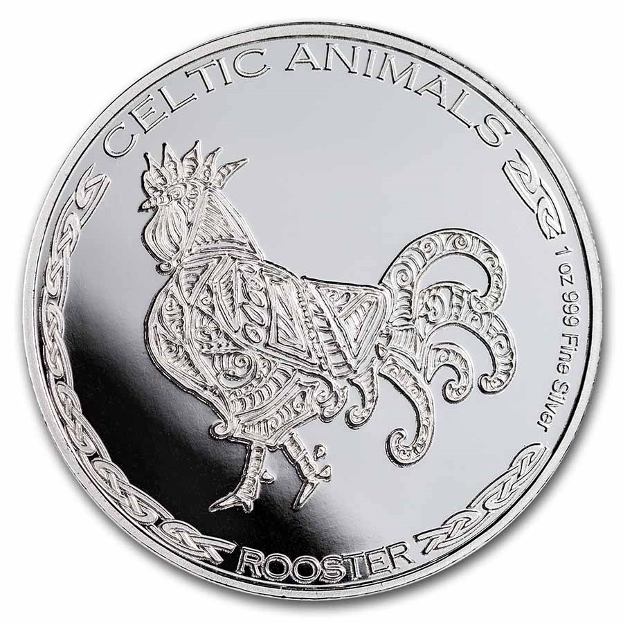 Chad Celtic Animals 1 oz 2022 Rooster voorkant 101munten rooster