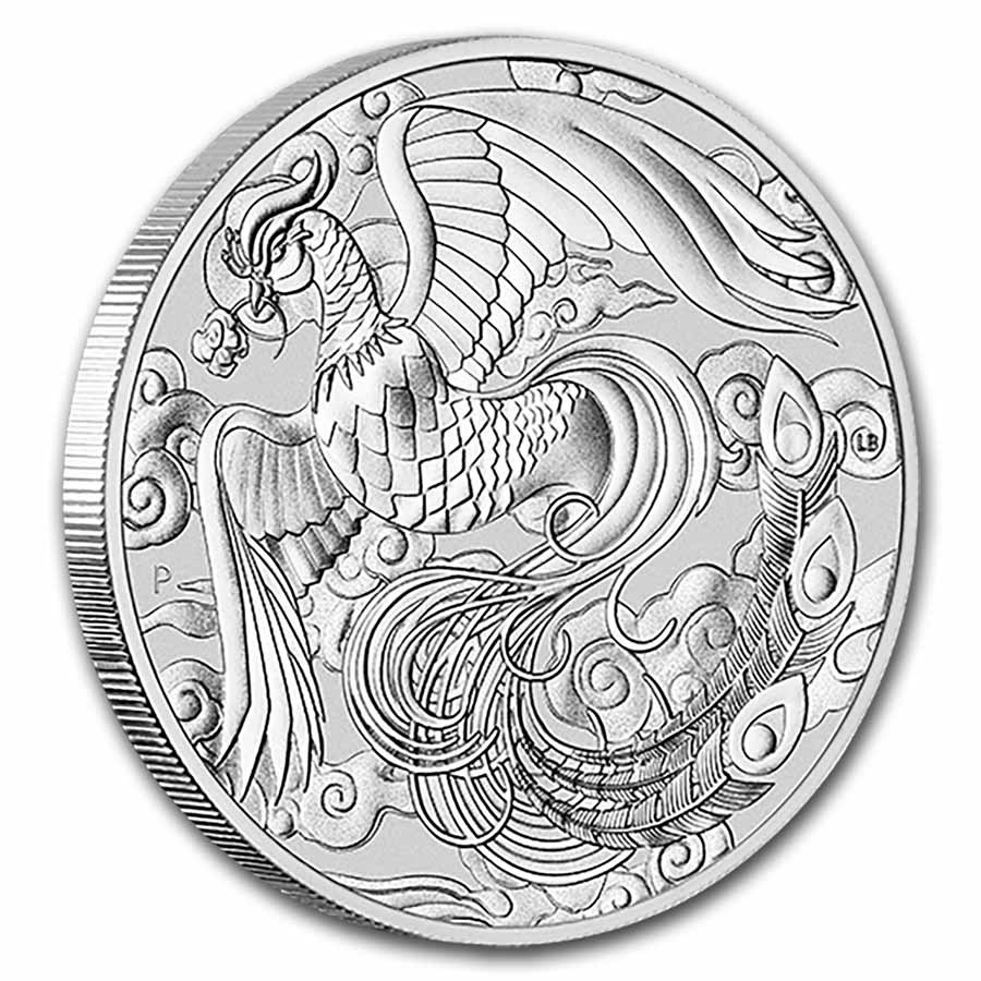 Chinese Myths en Legends Phoenix 1 oz 2022 voorkant 101munten phoenix