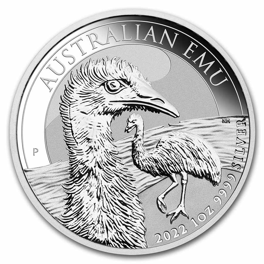 Emu 1 oz 2022 voorkant 101munten Emu Australie 1 oz 2022