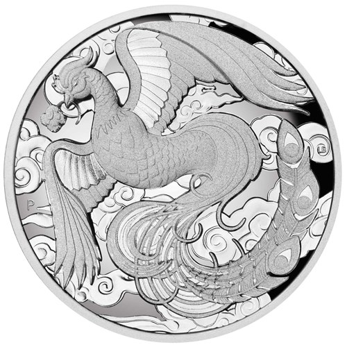 Chinese Myths and Legands - 2 oz 2022 Phoenix Proof High Relief voorkant recht 101munten