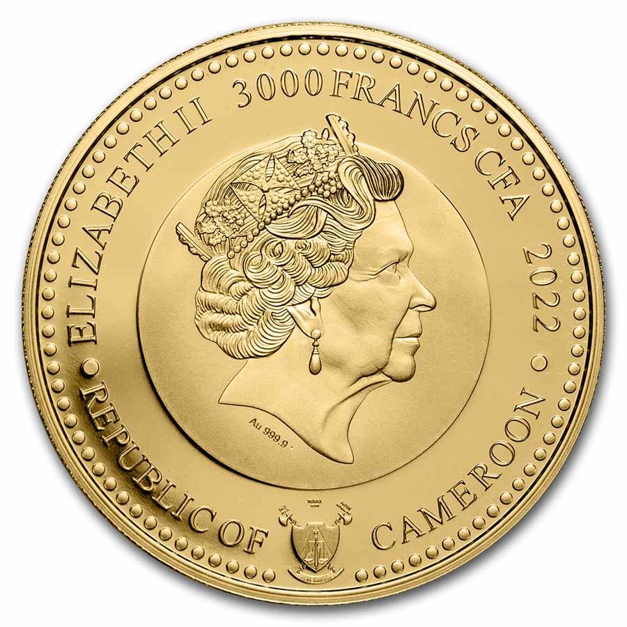 Kameroen - World Famous Dogs - French Bulldog 1 oz 2022 achterkant 101munten