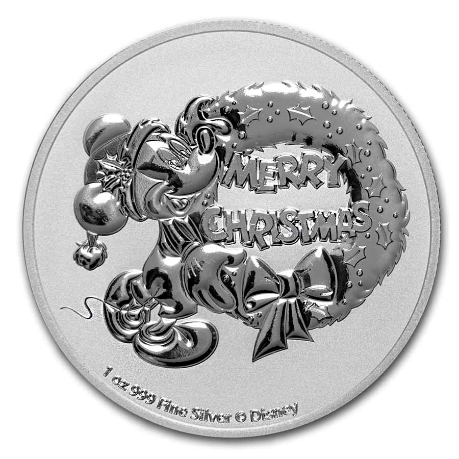 Niue Micky Mouse Christmas 1 oz 2021 front 101munten