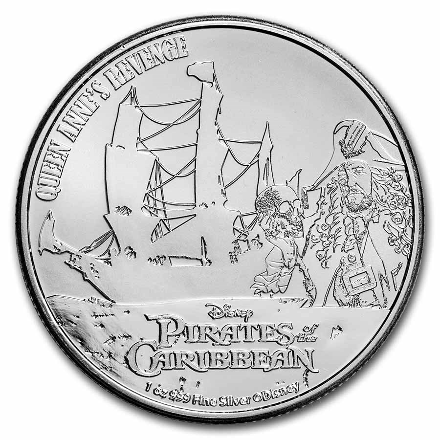 Niue - Pirates of the Caribbean - QueenAnnesRevenge 1 oz 2022 front 101munten