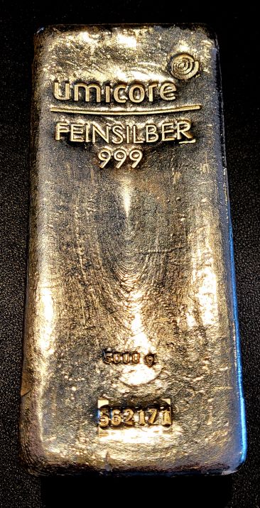 Umicore 5kg zilver baar 101muntennl Umicore 5 kg zilverbaar