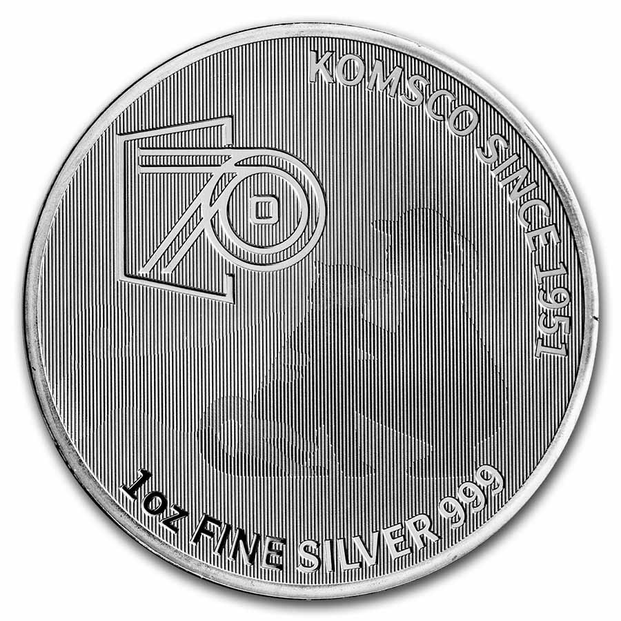 Zuid Korea Jindo Dog 1 oz 2021 back 101munten