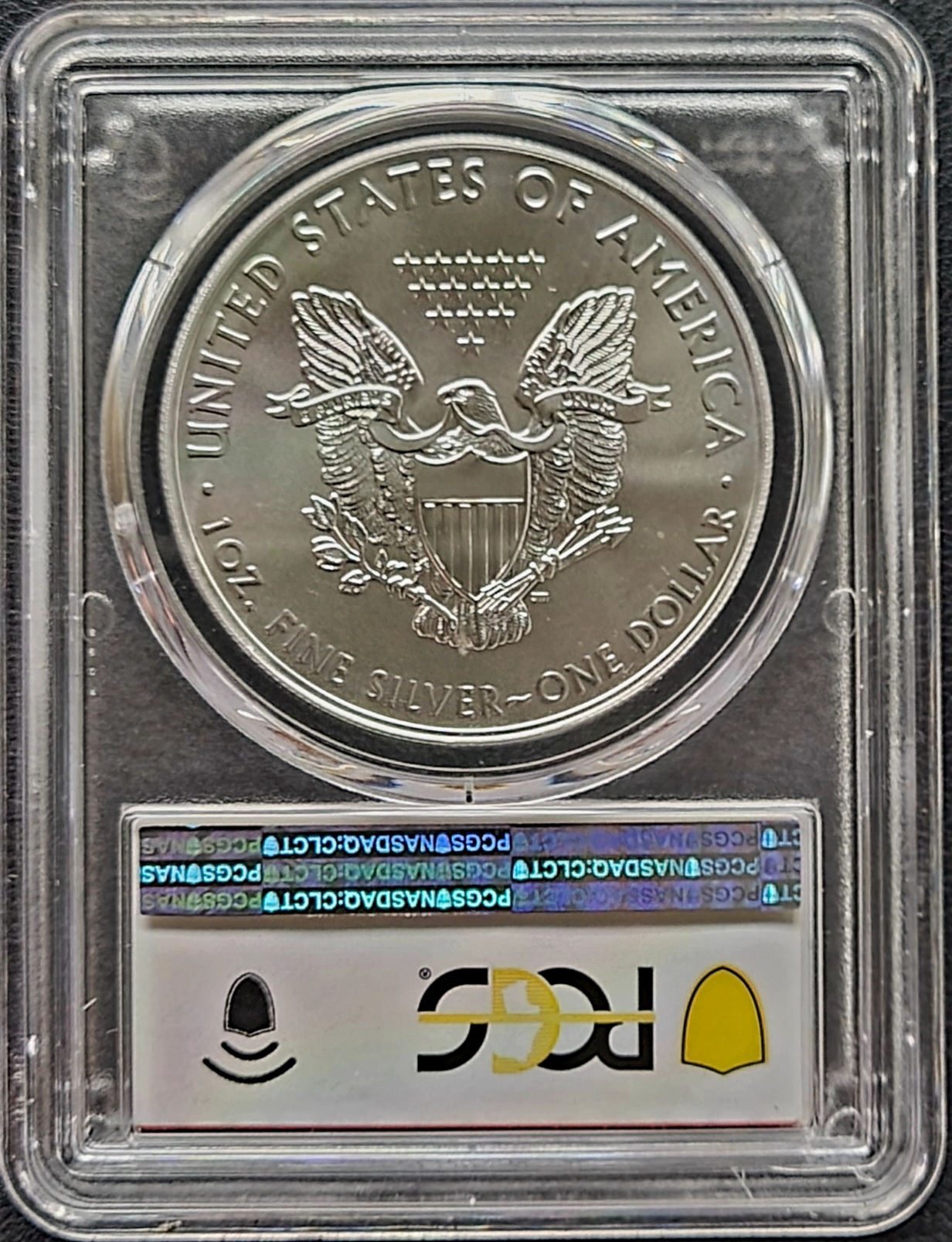 American Eagle 1 oz 2022 PCGS MS69 First Strike Emergency Issue achterkant 101munten