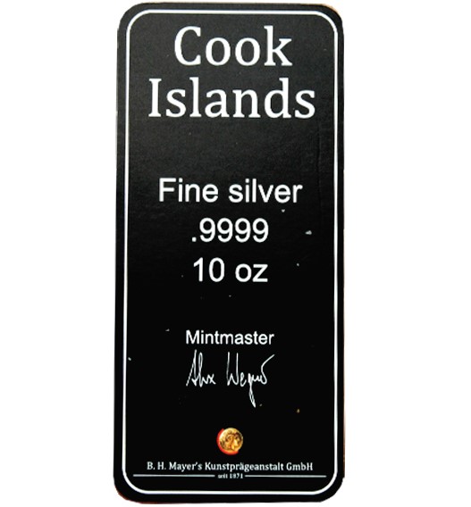 Cook Island 10 oz muntbaar achterkant 101munten