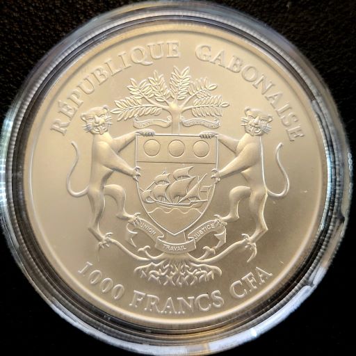 Gabon springbok 2017 1 oz zilver munt