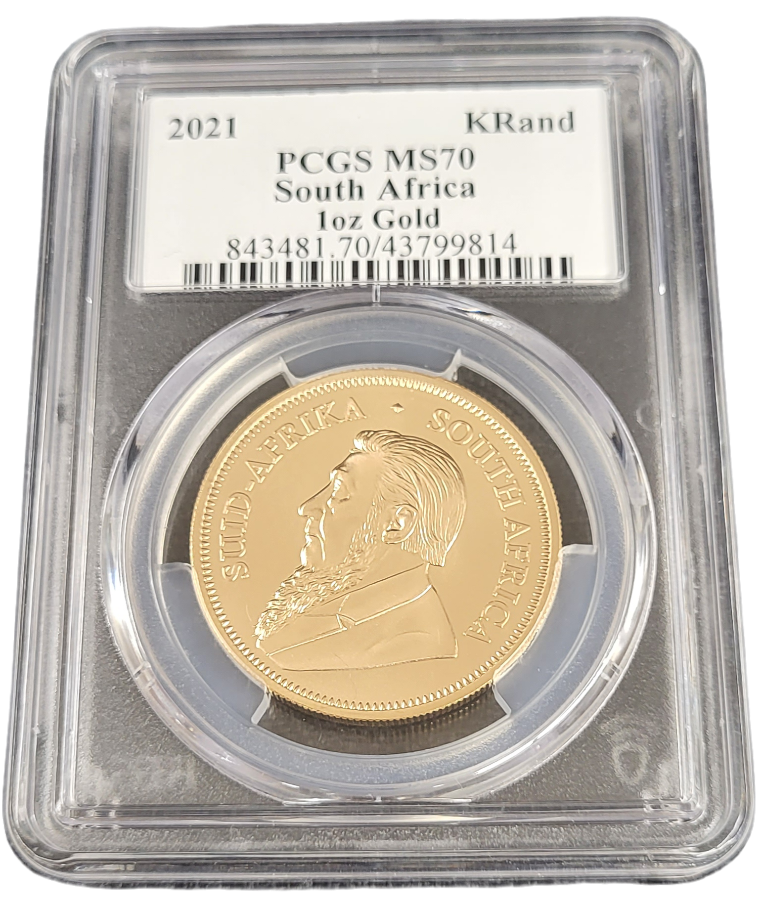 Gouden Krugerrand 2021 PCGS MS7 front gouden krugerrand