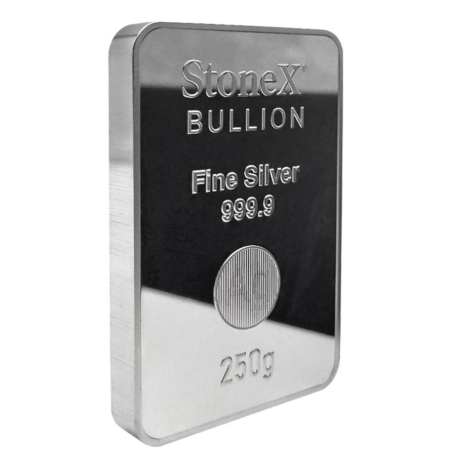stonex 250g zilver 101muntennl Stonex 250 gram muntbaar