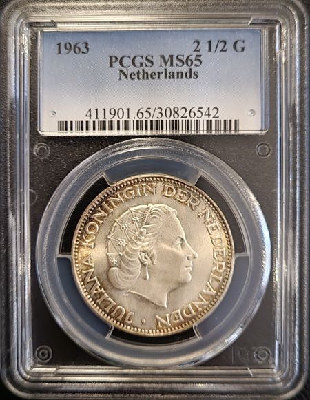 2 1/2 gulden 1963 MS65