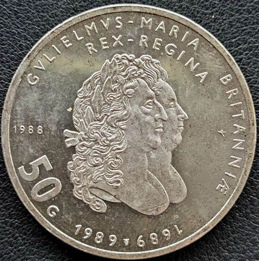 zilveren 50 Gulden 1988