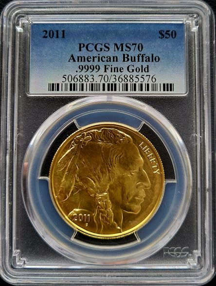 Gouden American Buffalo 1 oz 2011 PGCS MS70