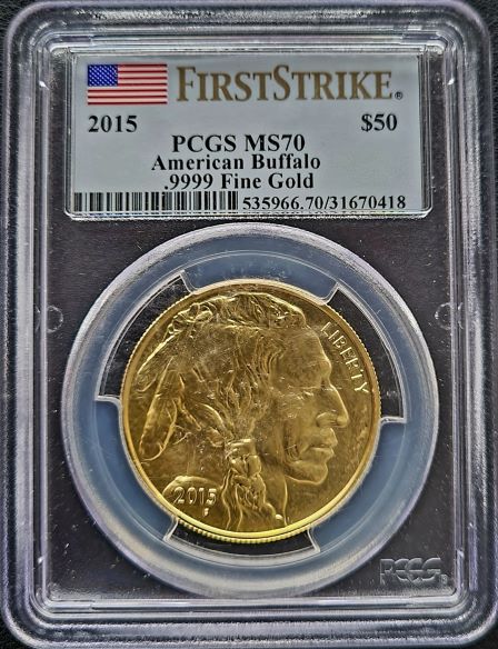 Gouden American Buffalo 1 oz 2015 PGCS MS70