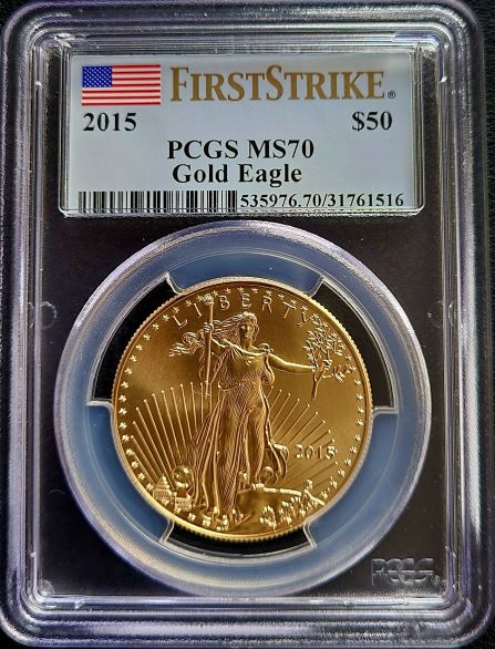 Gouden American Eagle 1 oz 2015 PCGS MS70