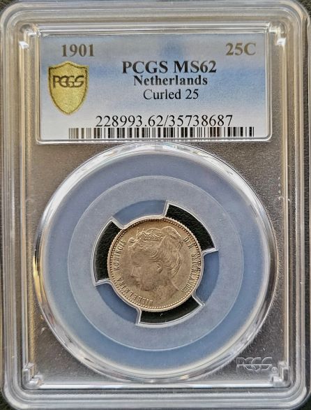 25 cent 1901 Brede Hals