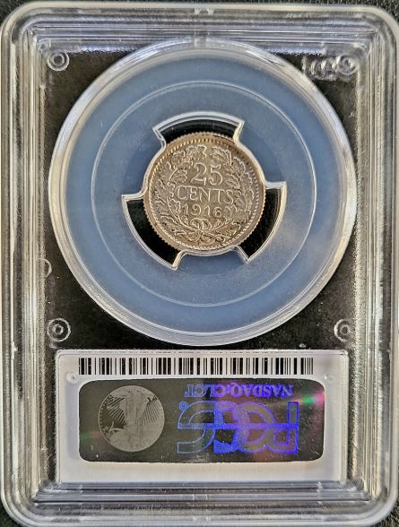 25C 1916 PCGS MS64 101muntennl back