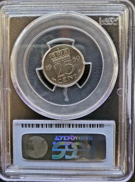 25C 1950 PCGS MS65 101muntennl back
