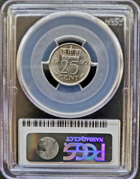 25C 1960 PCGS MS65 101muntennl back