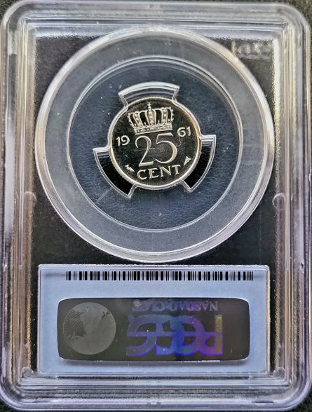 25C 1961 PCGS PR64 DCAM 101muntennl back