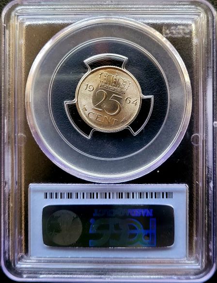 25C 1964 PCGS MS67 101muntennl back