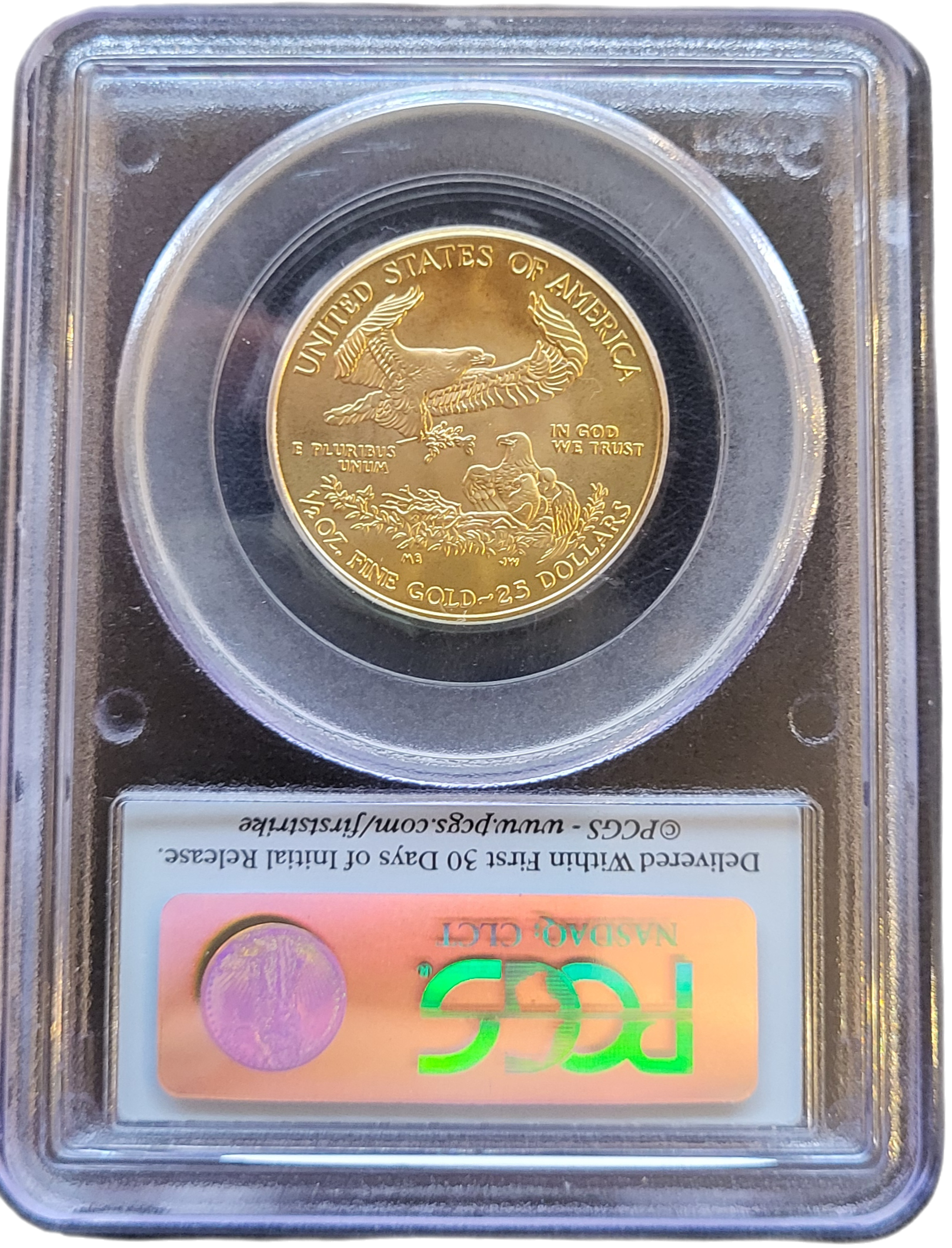 AE 0.5 oz 2009 pcgs ms70 -back