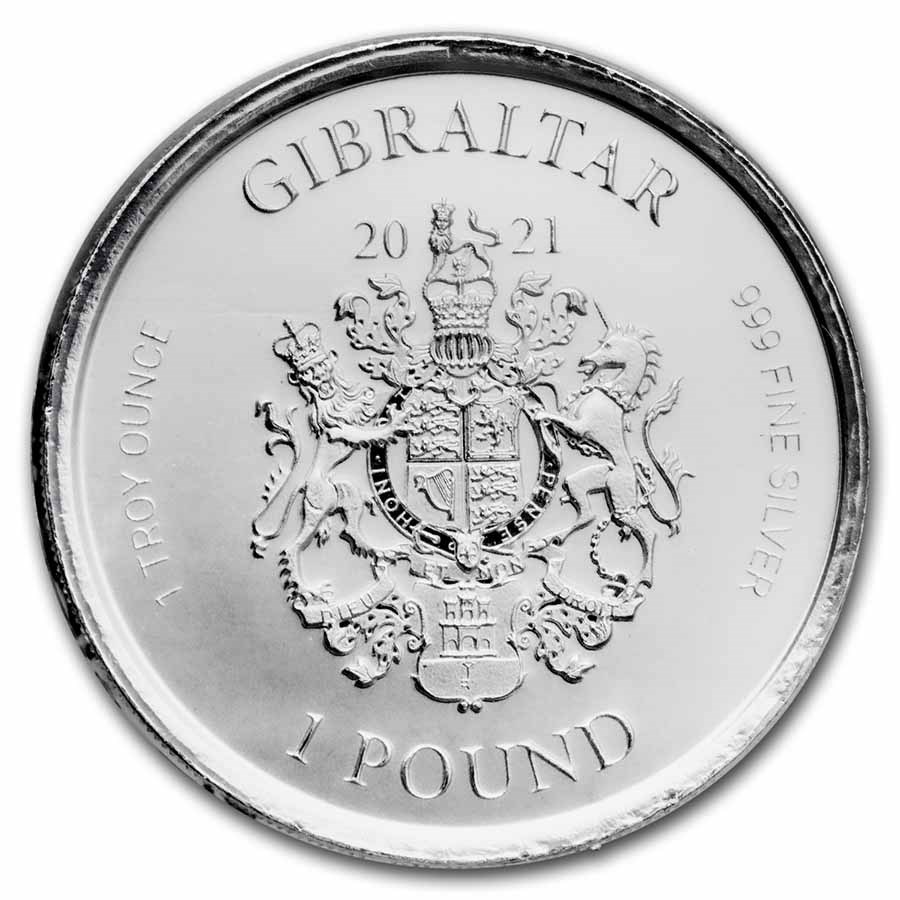 Gibraltar Medusas Head 1 oz 2021 back 101munten