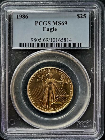 Gouden American Eagle 1/2 oz 1986 PCGS MS69