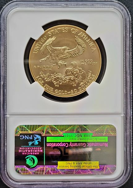 Gold eagle 2009 1oz NGC MS70 early releases 101muntennl back
