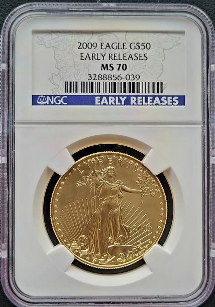 Gold eagle 2009 1oz NGC MS70 early releases 101muntennl front American Eagle 1 oz 2009 NGC MS70