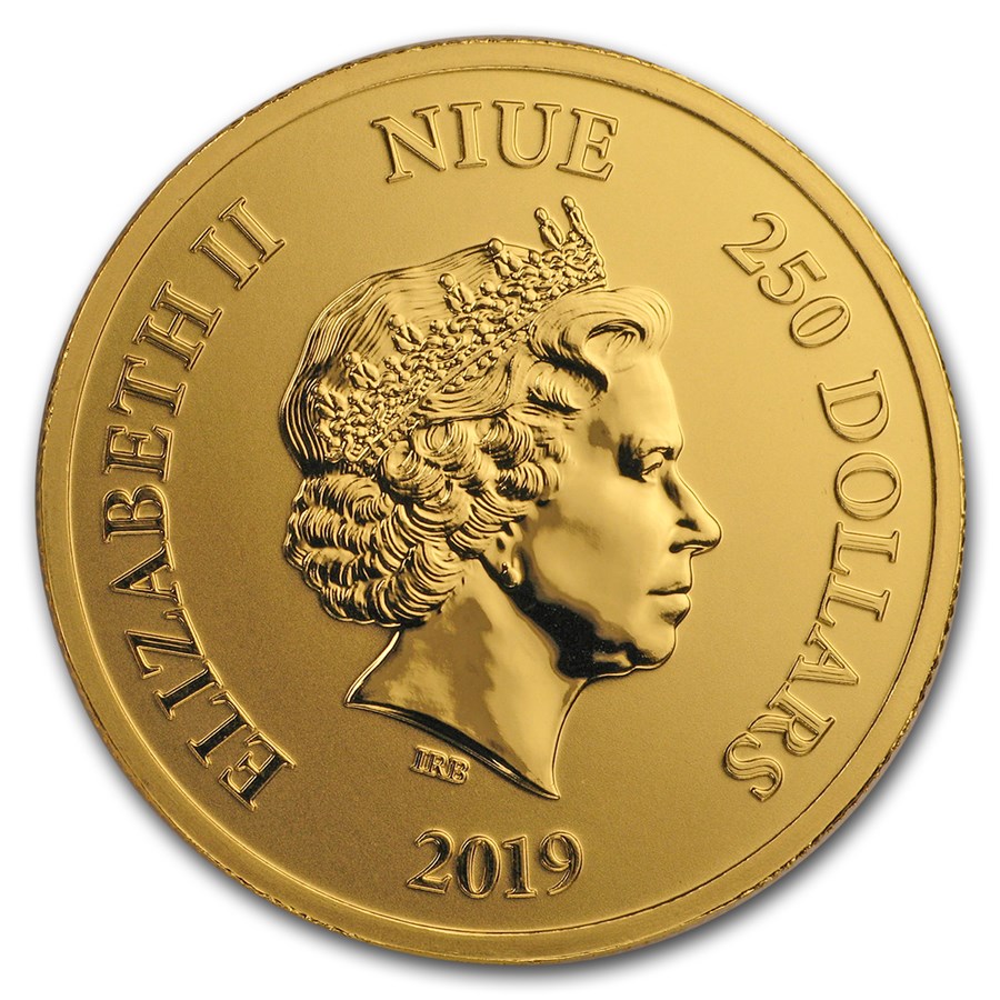 Gouden NIue Lunar Pig 1 oz 2019 back 101munten