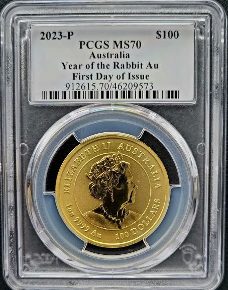L3 1oz goud PCGS MS70 first day of issue 101muntennl 2023 back