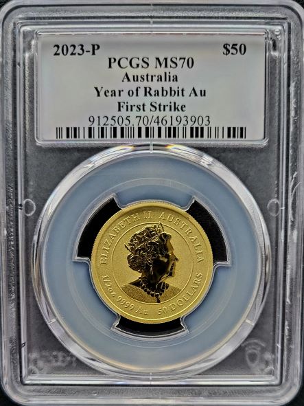 L3 PCGS MS70 2023-0.5oz First strike 101muntennl back