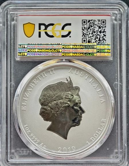 Lunar 2 year of the pig 2019 1 oz zilver PCGS MS70 First Strike 101muntennl back