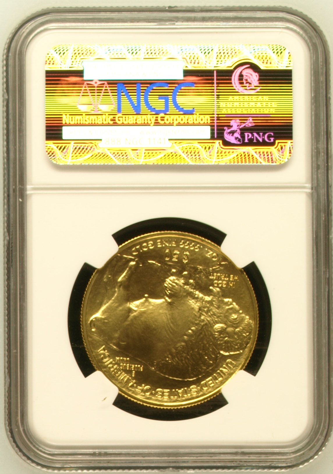 NGC3493762-143_REV Gouden American Buffalo 1 oz 2011 NGC MS70
