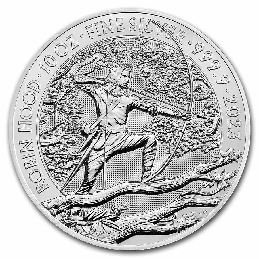 Robin Hood 10 oz zilver 2023 101muntennl front