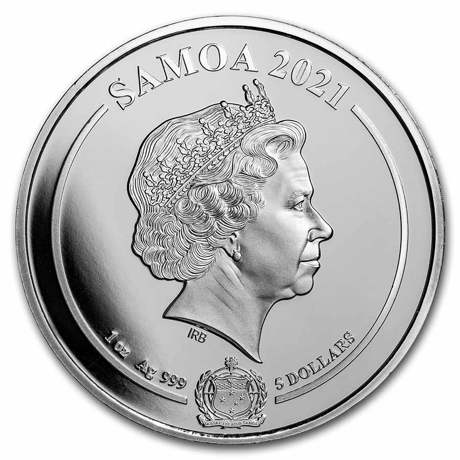 Samoa Steve McQueen king of cool 1 oz 2021 back 101munten