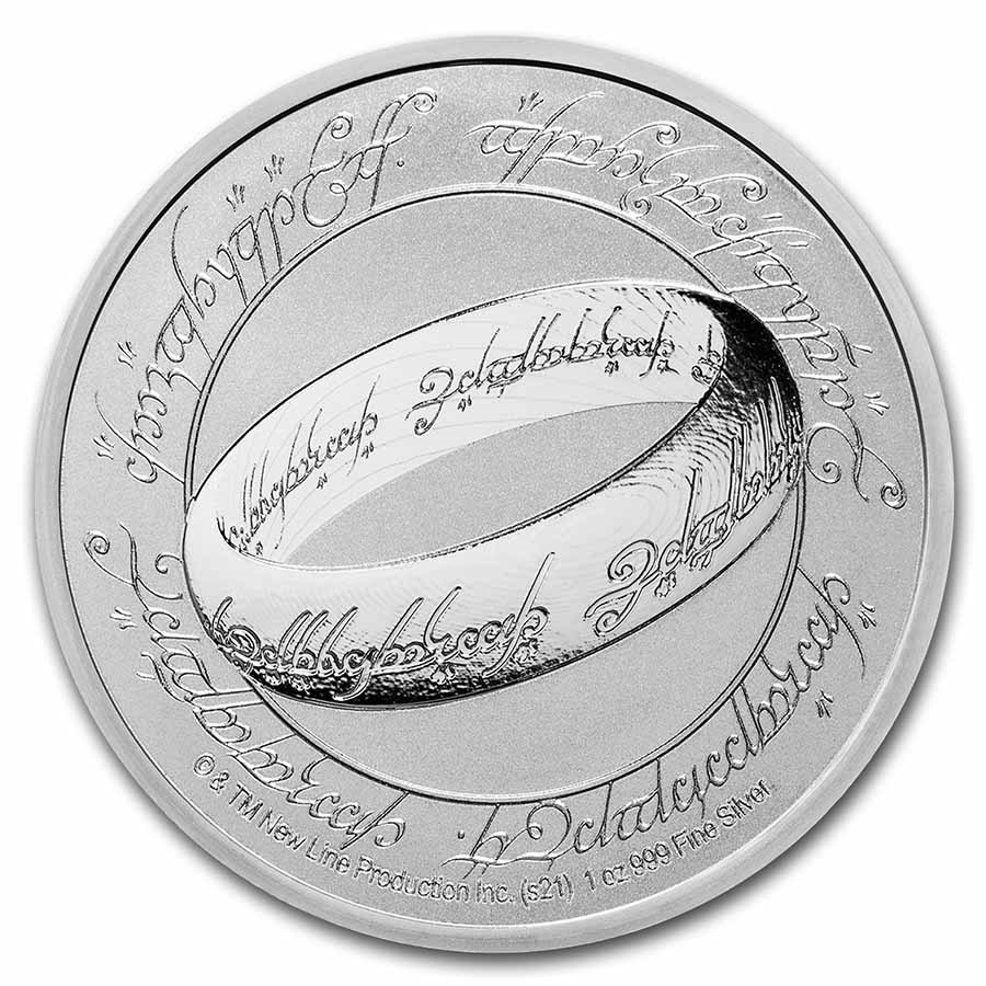 Lord of the Rings - The one Ring 1 oz 2021 front 101munten one ring