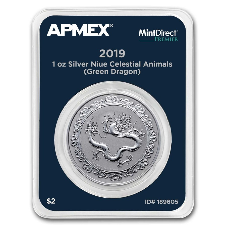 Niue celestial animals Green Dragon 1 oz 101muntennl front