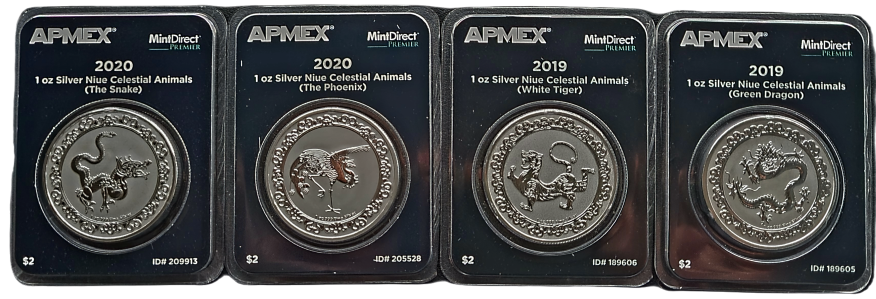 Niue celestial apmex lot front Celestial Animals Apmex Seal