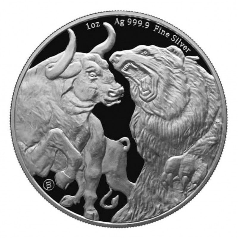 1 oz zilver Bear & Bull 2023 101muntennl front bear and bull