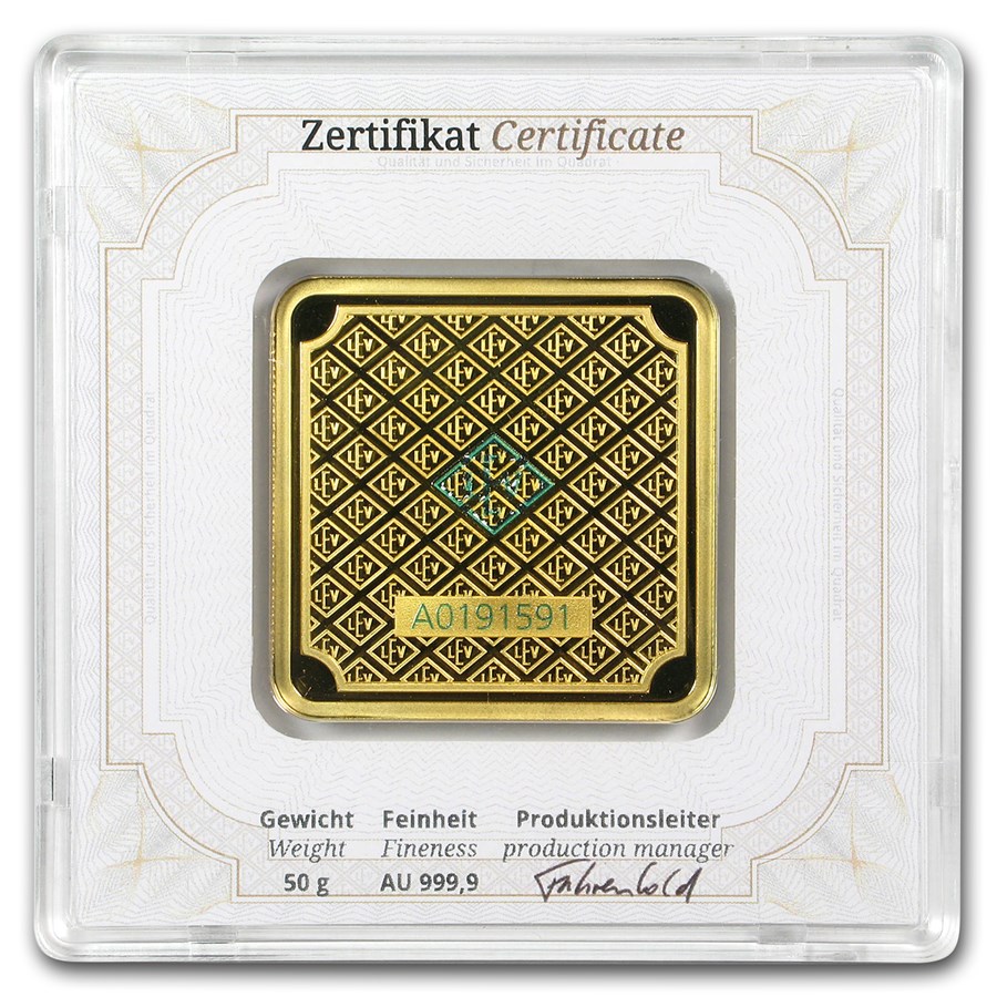 50 gram Goud Geiger edelmet. 101muntennl back